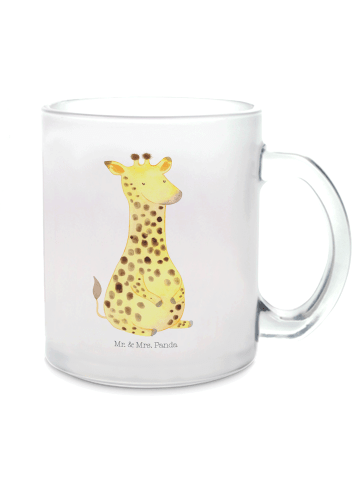 Mr. & Mrs. Panda Teetasse Giraffe Zufrieden ohne Spruch in Transparent