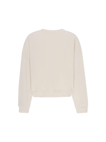 Swirly Women Sweatshirt in Beige