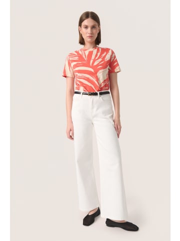 Soaked in Luxury T-shirt SLEva Gerade Passform in Hot Coral Wave