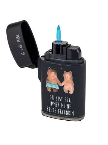 Mr. & Mrs. Panda sturmfeuerzeug Bär Freundin mit Spruch in Schwarz