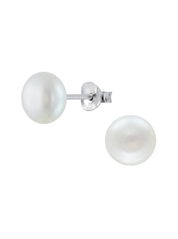 Alexander York OHRSTECKER PERLE weiß I 7 mm in 925 Sterling Silber, 2-tlg. in silver