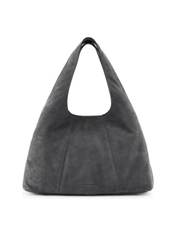 Les Visionnaires Paz Essential Schultertasche Leder 46 cm asphalte
