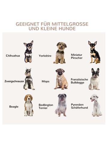 Pawhut Hundekäfig Weiß 80L x 50B x 56,5H cm