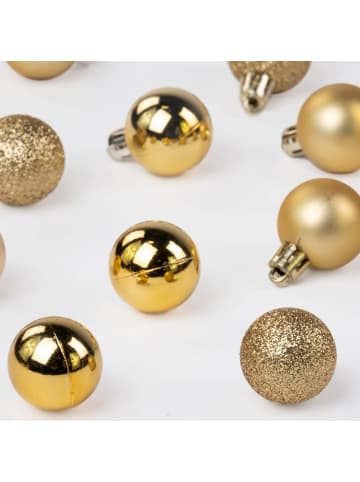 Home&Styling Collection Christbaumkugeln, 12 Stück in Gold, Ø 3 cm