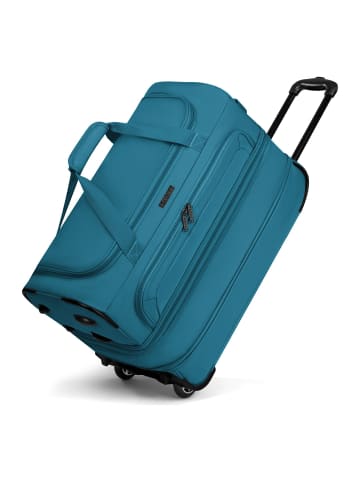 Redolz Duffle Essentials 2-Rollen Reisetasche 55 cm M mit Dehnfalte petrol