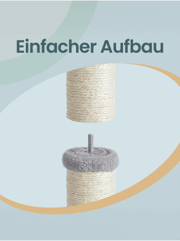 Feandrea Katzenbaum Clawfy in Taubengrau - (B)40 x (H)85 x (T)40 cm