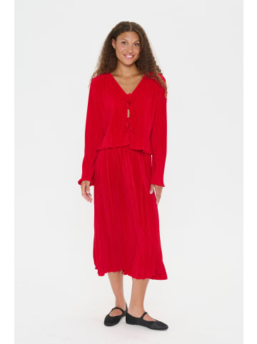 SAINT TROPEZ Strickjacke ZuniSZ Gerade Passform in Chinese Red