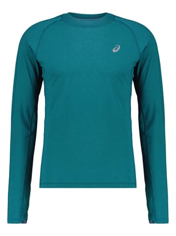 asics Longsleeve/Laufshirt WINTER RUN LS TOP in Türkis