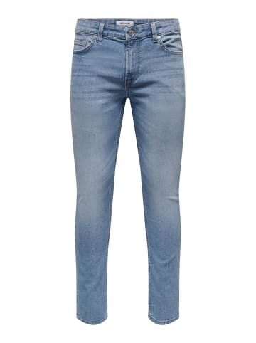 Only&Sons Slim Fit Jeans Basic Hose Stoned Washed Denim Pants ONSLOOM in Hellblau