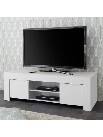 CALICOSY TV-Möbel Firenze in Weiß - (W) 138 x (H) 44 x (L) 42 cm