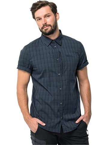 Jack Wolfskin Kurzarm FreizeitHemd für Herren in dunkel-blau