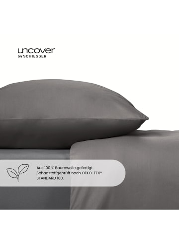 UNCOVER BY SCHIESSER Renforcé-Bettwäsche-Set Uncover by Schiesser Soho in Dunkelgrau