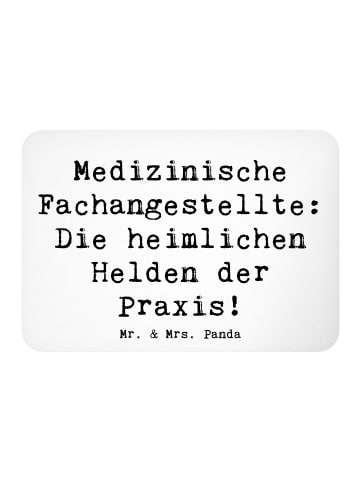 Mr. & Mrs. Panda magnet Spruch Medizinische Fachangestellte Held... in Weiß