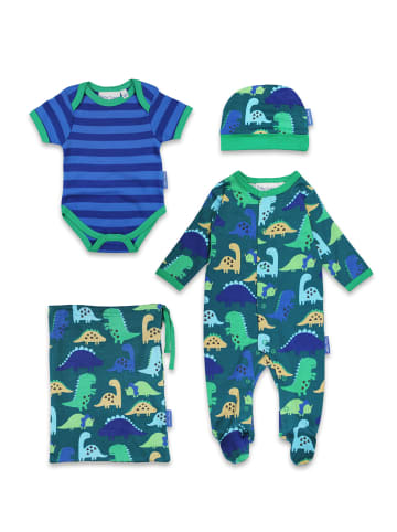 Toby Tiger Geschenkset mit Dinosaurier Print in grün