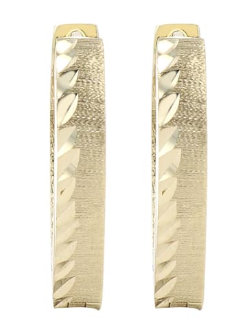 Adeliás Damen Ohrringe – Klappcreole aus 333 Gold in gold