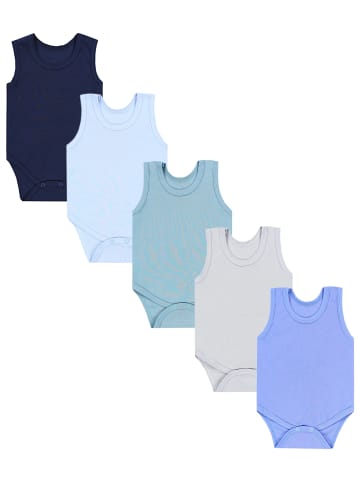 TupTam Baby Jungen Achselbody 5er Pack in hellblau