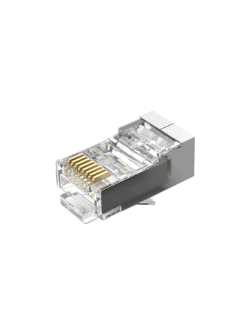 Vention Modularer RJ45 CAT.5E FTP Stecker Transparent 10x in Schwarz