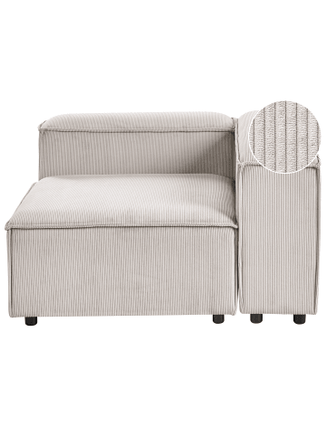 Beliani Sofaelement ARDAL in Beige/Schwarz - (W) 120 x (H) 68 x (L) 120 cm