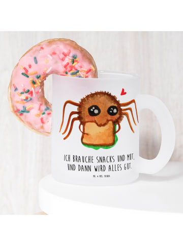 Mr. & Mrs. Panda Kaffeebecher Spinne Agathe Sandwich mit Spruch in Transparent