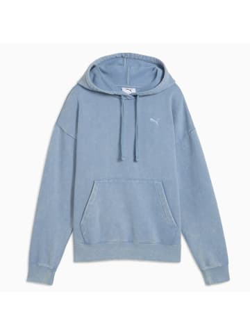Puma Elevated Relaxed Wash mit Kägurutaschen in Hellblau