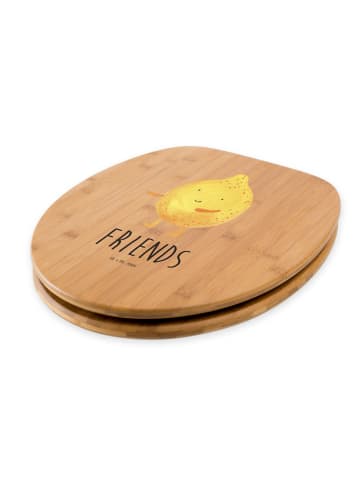 Mr. & Mrs. Panda WC Sitz Beste Freunde Zitrone mit Spruch in Braun