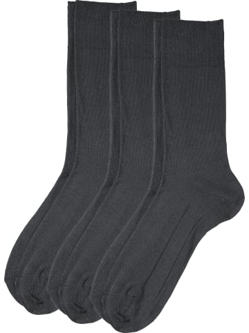 Erwin Müller Baumwolle Unisex-Socken 3 Paar in anthrazit