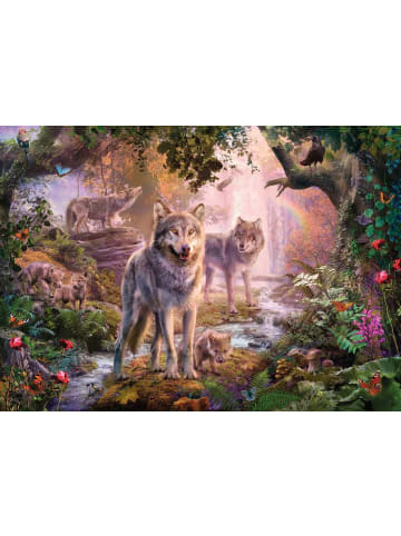 Ravensburger Ravensburger Puzzle 1.000 Teile Wolfsfamilie im Sommer in bunt