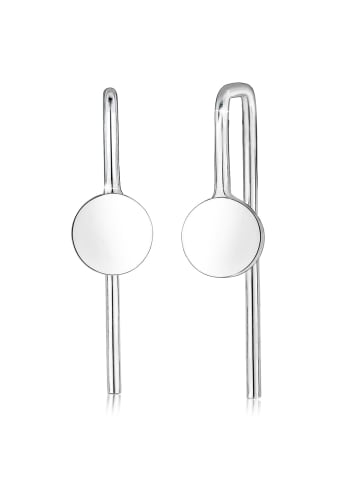 Elli Ohrringe 925 Sterling Silber Geo, Kreis, Plättchen in Silber