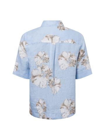 Franco Callegari Leinenbluse in hellblau beige - 0059