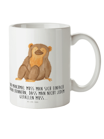 Mr. & Mrs. Panda Pott Affe mit Spruch in Weiß