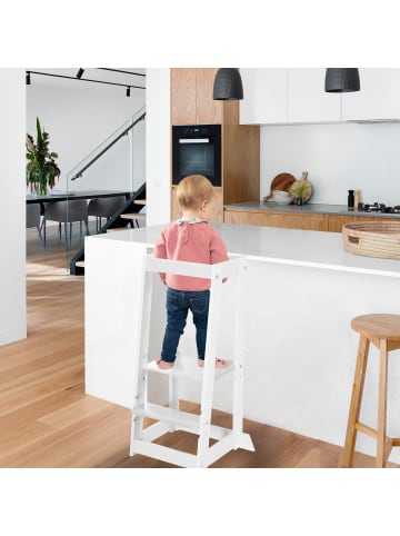 roba Lernturm Monti Step – sicherer Kinder-Tritthocker aus FSC-Holz - Weiß