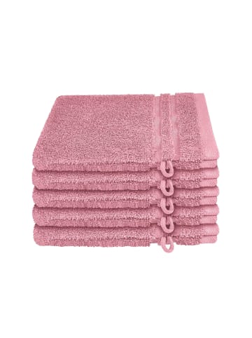 Schiesser Frottier-5er-Set: Waschhandschuhe Milano in Malve