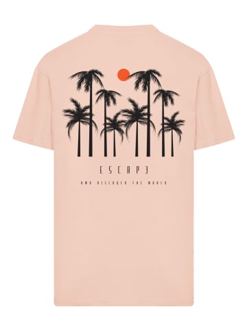 F4NT4STIC Heavy Oversize T-Shirt Oversize Escape Discover the World Palm Trees in amber