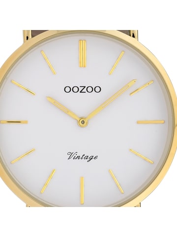 Oozoo Armbanduhr Oozoo Vintage Series hellbraun mittel (ca. 32mm)