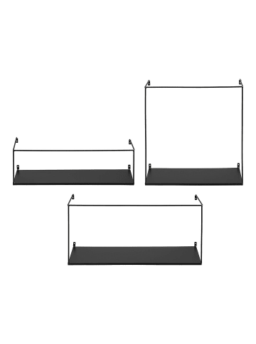ebuy24 Wandregal Ulmo Schwarz 18 x 40 cm