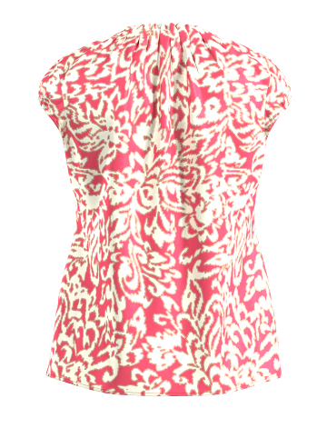 comma Bluse kurzarm in Pink