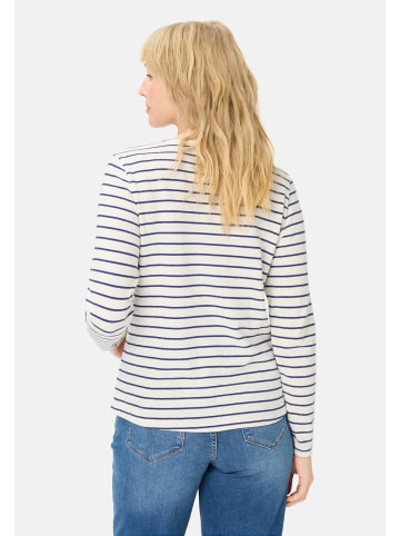 Camel Active Langarm-T-Shirt aus reiner Baumwolle in Indigoblau