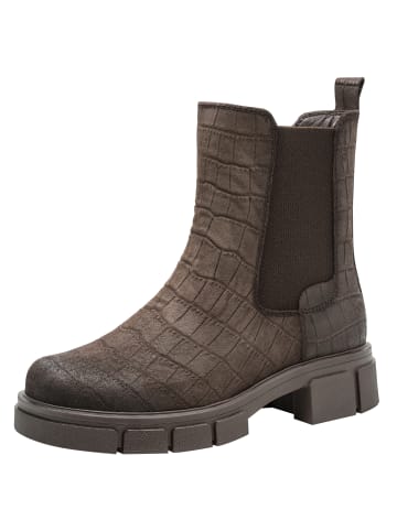 Tamaris WIDE FIT Chelsea Boot in MOCCA CROCO