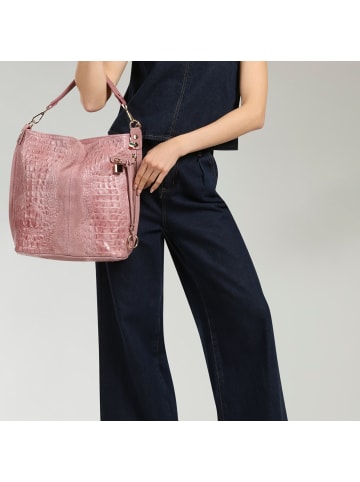 Florence Florence Beuteltasche, Shopper Leder rosa ca. 41cm