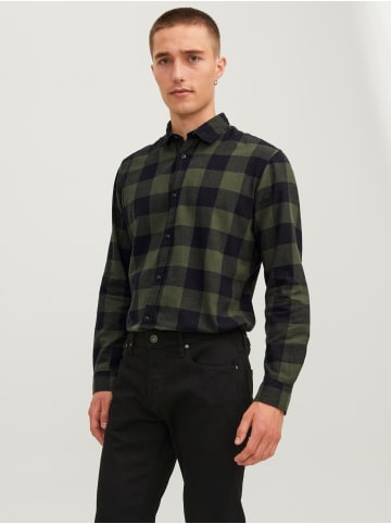 Jack & Jones Hemd Slim Fit JJEGINGHAM in Grün