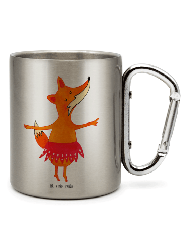 Mr. & Mrs. Panda Becher Fuchs Ballerina ohne Spruch in Silber