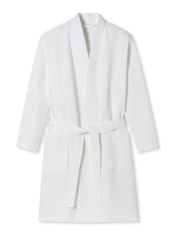 Schiesser Bademantel Elegant Kimono in Weiß