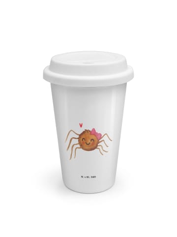 Mr. & Mrs. Panda Keramikbecher Spinne Agathe Freude ohne Spruch in Weiß