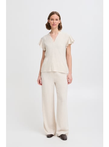 b. young Bluse kurzarm BYFILINEN Regular fit in Nature Linen