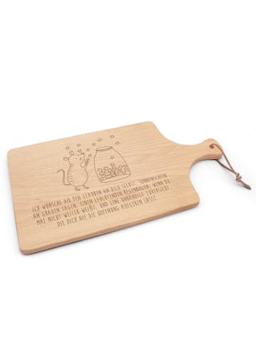 Mr. & Mrs. Panda Frühstücksbrett Maus Sterne mit Spruch in Transparent