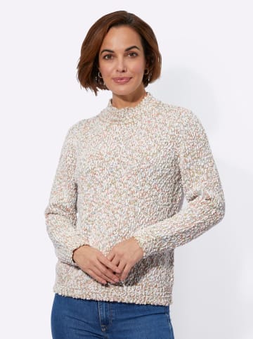 WITT WEIDEN Bouclé-Pullover in flamingo-ecru-gemustert