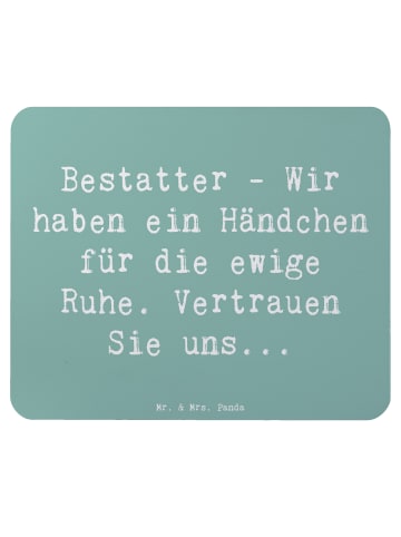 Mr. & Mrs. Panda Maus Pad Spruch Bestatter Fürsorge mit Spruch in Meeresbrise