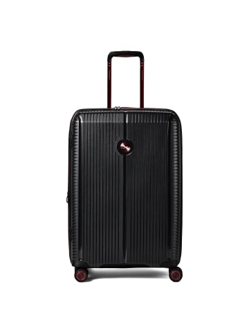 Polestream Paris 4 Rollen Trolley 69 cm mit Dehnfalte black metallic
