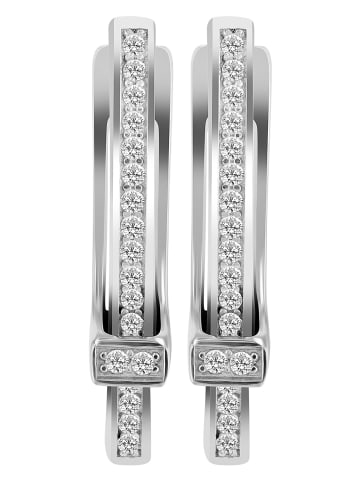 Adeliás Damen Ohrringe – Creole aus 925 Silber in silber