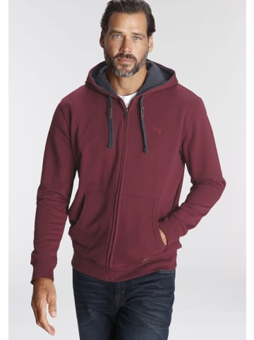 Man's World Kapuzensweatjacke in bordeaux